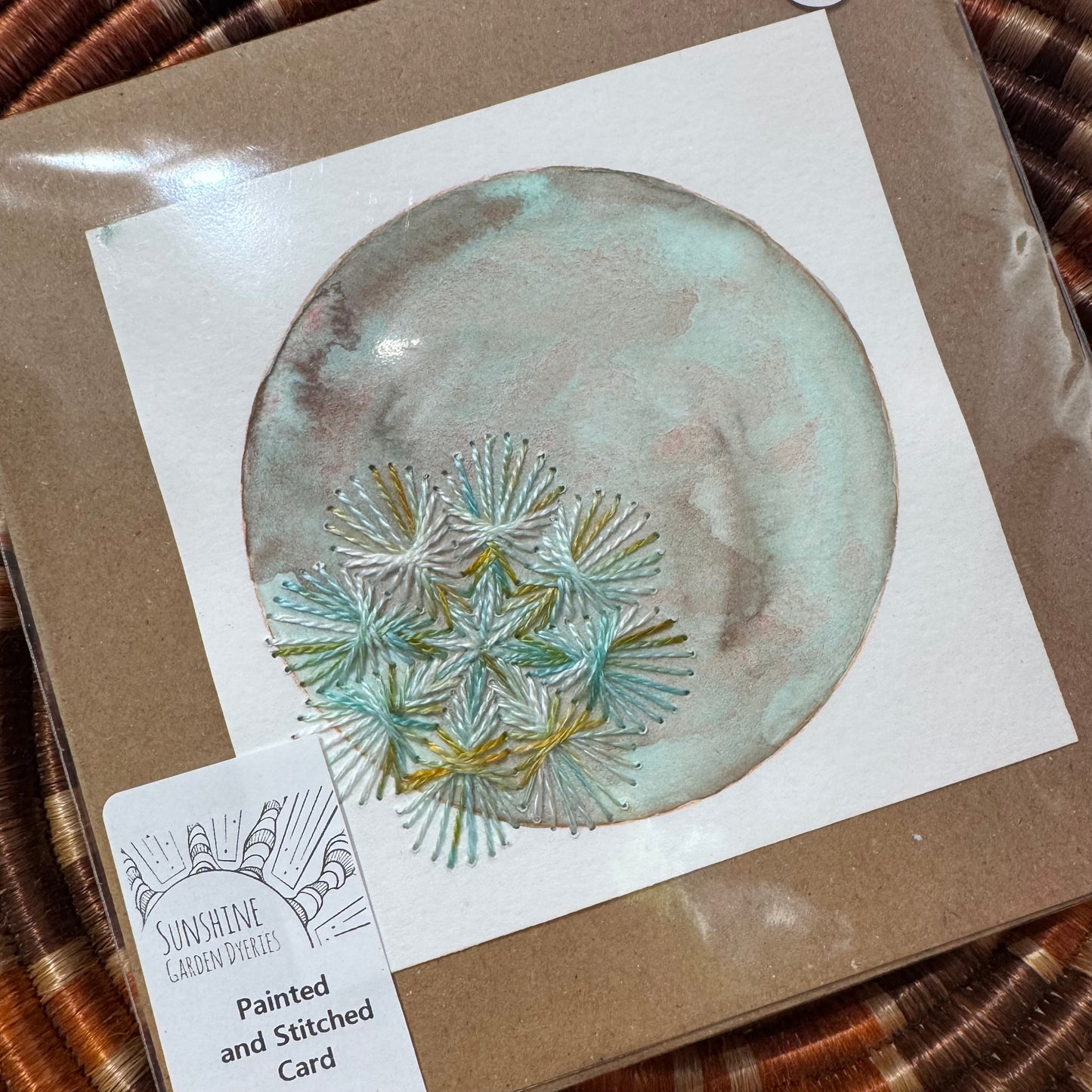 Watercolour - Hand Painted & Stitched Card