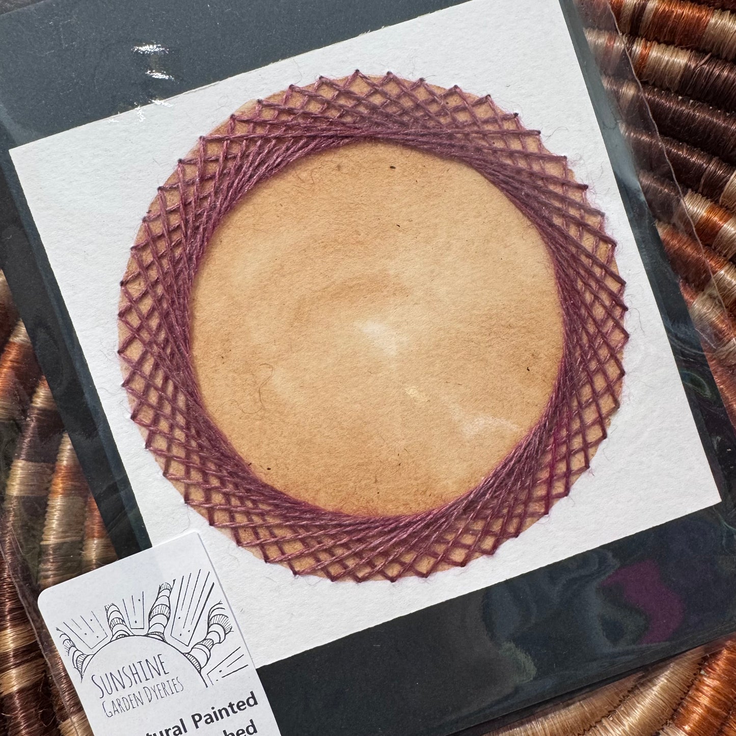 Natural Colours - Hand Painted and Stitched Card