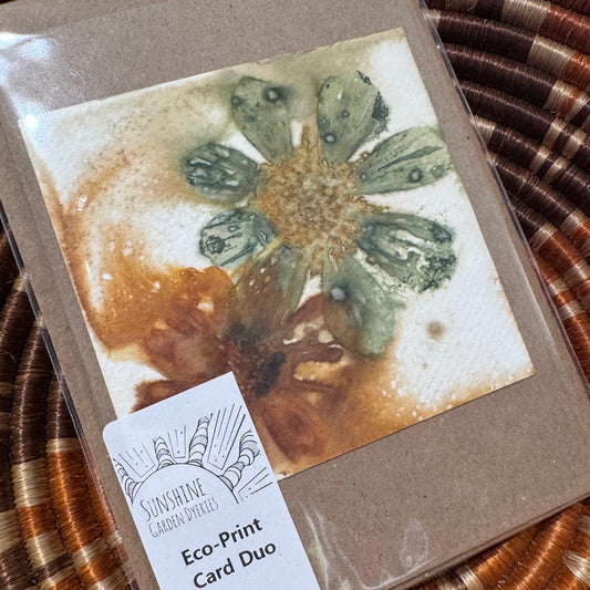 Eco Printed Card Duo