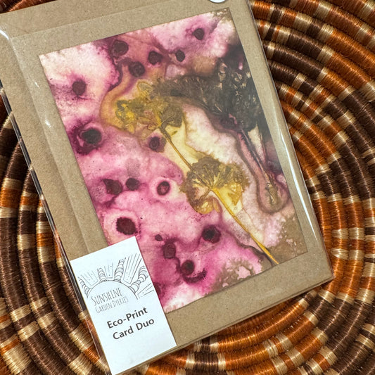 Eco Printed Card Duo
