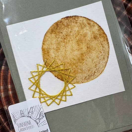 Natural Colours - Hand Painted and Stitched Card