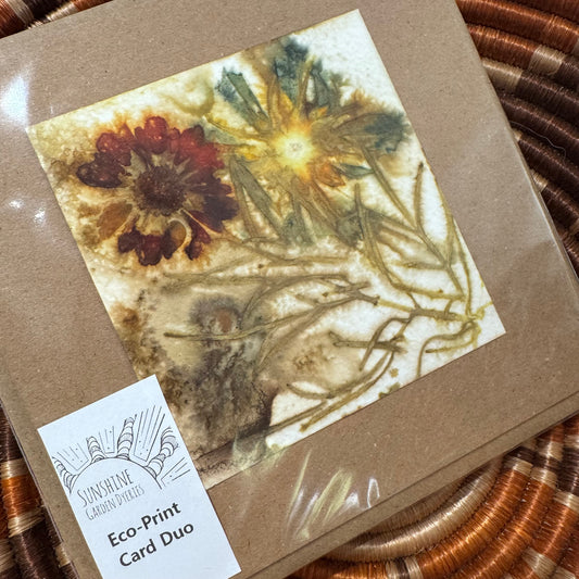 Eco Printed Card Duo