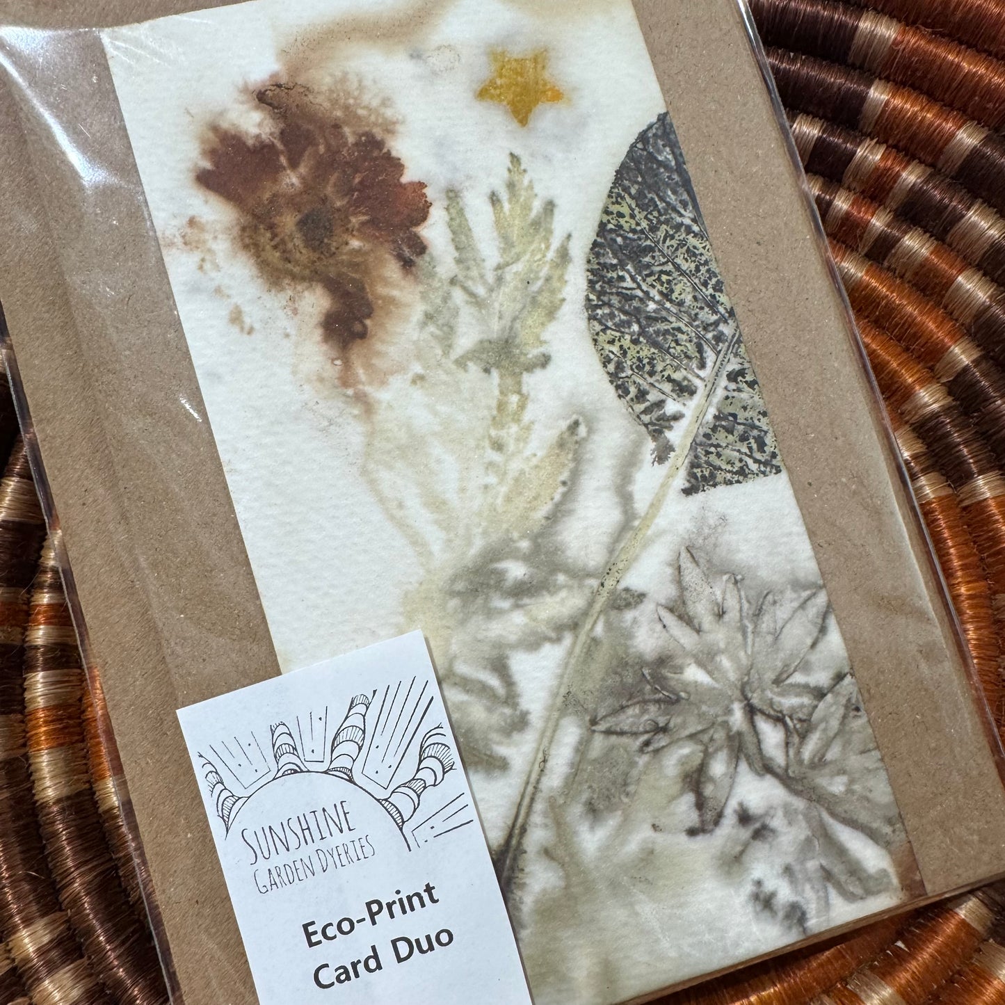 Eco Printed Card Duo